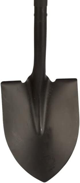 Workforce Tools Round Point Shovel - Sturdy 28” Fiberglass Handle - Heavy Duty 16 Gauge Steel Head