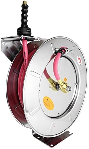 Milton 2756-2512SS: Stainless Steel Hose Reel W/ 1/2" X 25' Epdm Hose (1/2" Fittings)