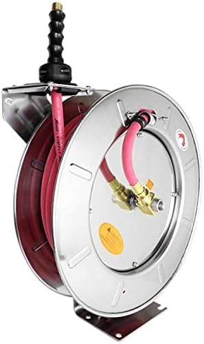 Milton 2751-3514SS: Stainless Steel Hose Reel W/ 1/4" X 35' Ulr Hose (1/4" Fittings)
