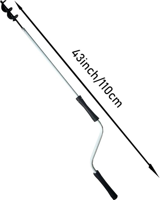 Compost Aerator Tools, 110CM Length Compost Turner Iron Composting Accessories - Manual Turners for Compos Bins and Garbage Decomposition, Rustproof and Durable