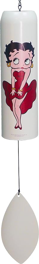 Spoontiques Betty Boop Bell Wind Chime - Outdoor Garden Décor - Decorative Chimes for Yard, Garden, Backyard and Patio Decoration