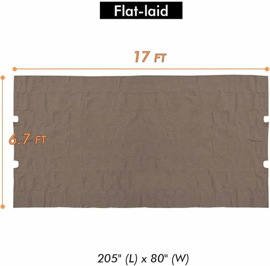 Universal Doubleton Steel Pergola Replacement Cover for Pergola Structures L-PG080PST, 80''x 205'' (Brown)