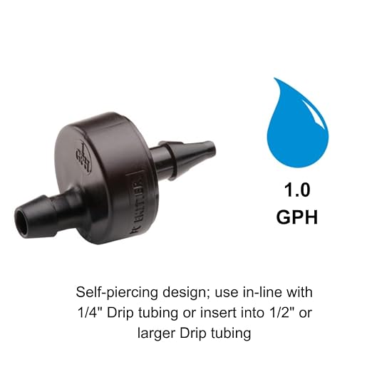 Rain Bird SW10/10PS Drip Irrigation Spot Watering Dripper/Emitter, 1 Gallon Per Hour, 10-Pack