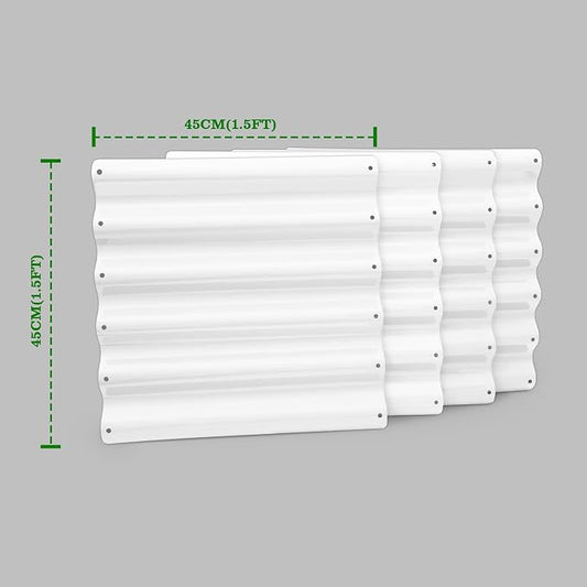 ANLEOLIFE 4-Pack 1.5ft Tall Raised Garden Bed Straight Panels, DIY Modular Galvanized Steel Panels for Metal Garden Bed Repair & Replacement, Antique White
