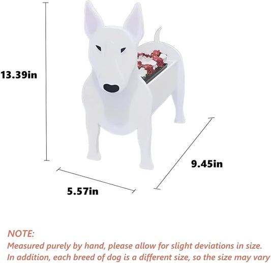 Bull Terrier Dog Planter Plant Pots,Cute Dog Flower Planter,Gifts for Pet Lovers,Unique Animal Plant Pots,Office,Indoor Outdoor Garden Decor(9.45 * 5.57 * 13.39in)