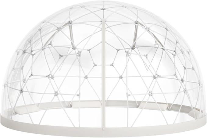 VEVOR Garden Dome Tent 12 x 7.2 ft Clear Bubble Tent House for 4–7 Person | Outdoor Igloo Waterproof PVC Geodesic Dome Greenhouse with Ventilated Window, 360° Crystal-Clear View for Gardens Patios