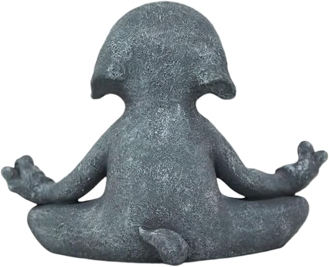Meditating Dog Statue Buddha, Zen Dog, Zen Garden Frog Figurines for Home and Garden Decor, Frog Decorations Gift Ideas for Desk Office Bedroom Outdoor Yard Lawn (Dog)
