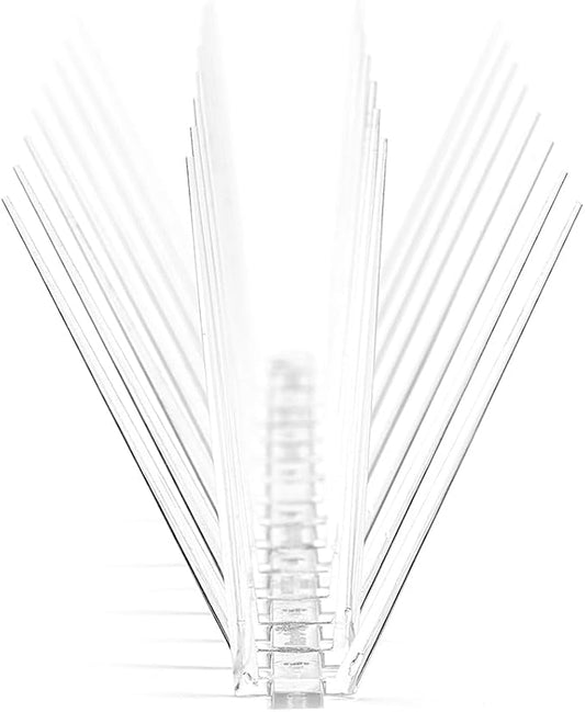 Bird B Gone - EnviroSpike Plastic Anti Bird Spikes (24' Kit) - Humane Deterrent - Stops Pigeons & Birds from Roosting - UV-Stabilized Polycarbonate - for Rooftops, Ledges, Fences, Etc - Made in USA