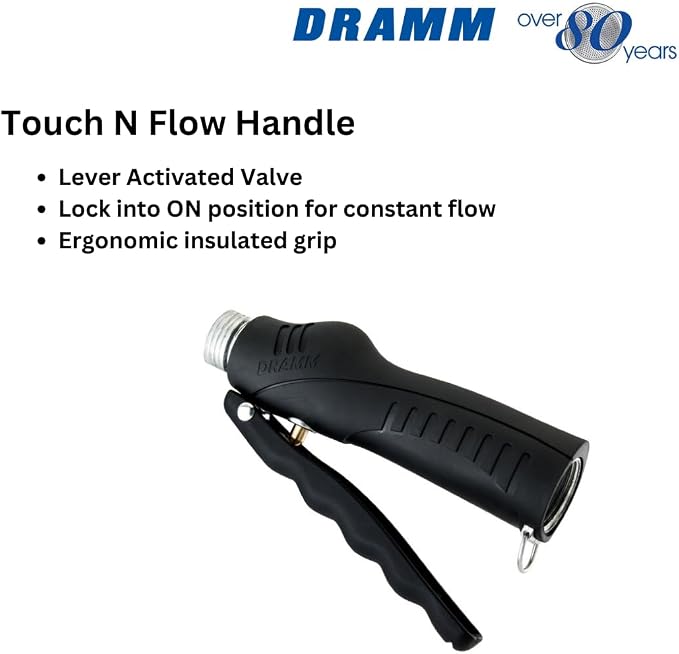 DRAMM 50032 Watering and Tool Set in Green Includes 16-Inch Touch 'N Flow Pro Rain Wand, 9-Pattern Revolver Spray Gun, and Compact Shear, Orange