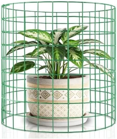 10 Pack Plant Protectors from Animals | 30PCS 13"x13" Metal Wire Mesh Garden Plant Cages for Gardening Supplies | Chicken Wire Cloche Plant Protectors for Rabbits Chickens Ducks