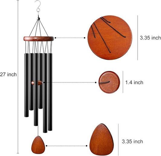 Outdoor Memorial Wind Chimes | Perfect housewarming gift for neighbors, suitable for porch and yard decoration.