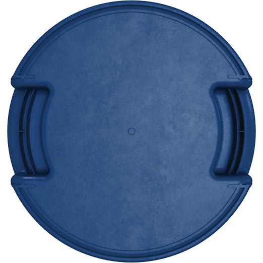 SPARTA Bronco Waste Container Trash Container, Round Trash Bin for Disposal, 10 Gallons, Blue, (Pack of 6)