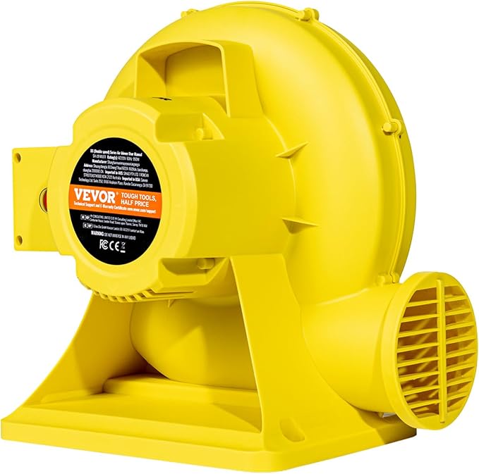 VEVOR Inflatable Blower, Electric Air Blower, Bounce House Blowing Pump, Commercial Corded Fan Pump for Castle Wate Slides Water Slide Bouncy Castle