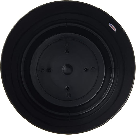Novelty Majestic Full Depth Round Cylinder Pot, Glossy Black, 8-Inch (10088) (Pack of 2)