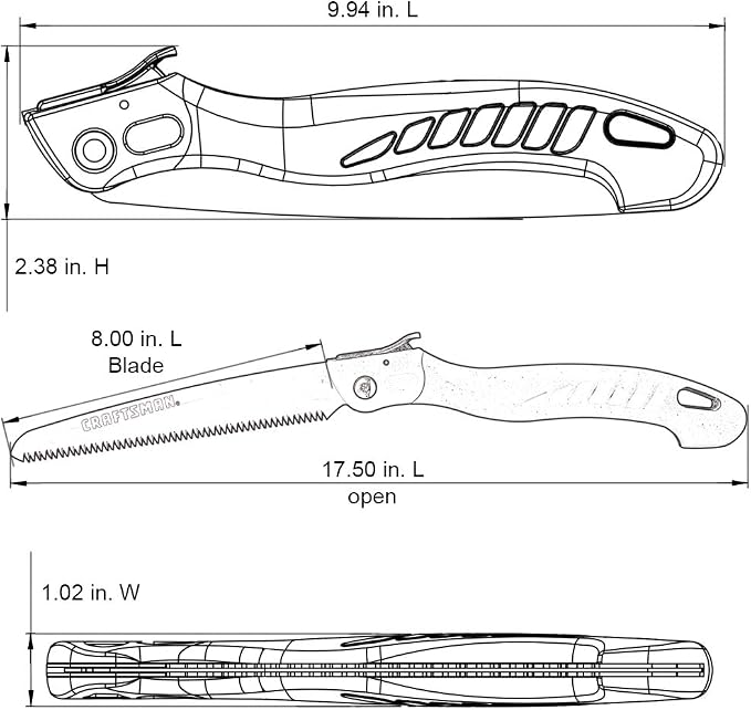 CRAFTSMAN CMXMKIT0170 Tree & Shrub Pruning Set with Bypass Pruning Shears, Bypass Lopper and Folding Pruning Saw