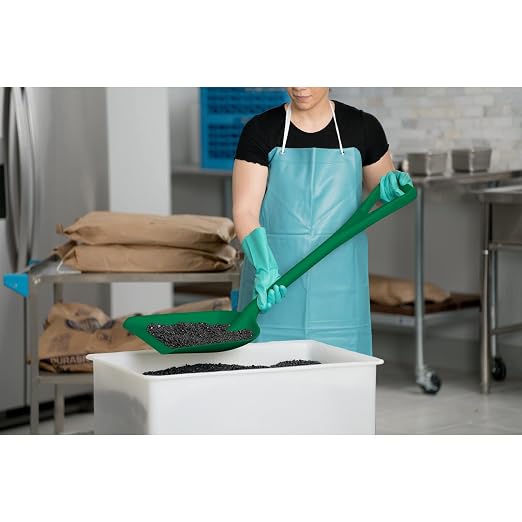 SPARTA Polypropylene Sanitary Shovel, One-Piece Food Handling Scoop, Commercial Kitchen and Bulk Ingredient Transfer Tool, 13.75" x 16.5" Scoop, Green (Pack of 3)