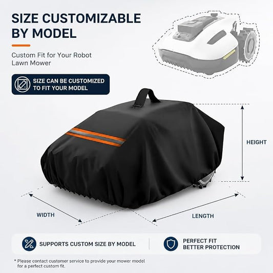 600D Robot Lawn Mower Garage Cover for Lymow One Plus 10A 2026, Water Resistant Robotic Lawn Mower Shelter for Outdoor Automatic Mowers, All Weather Protection,A