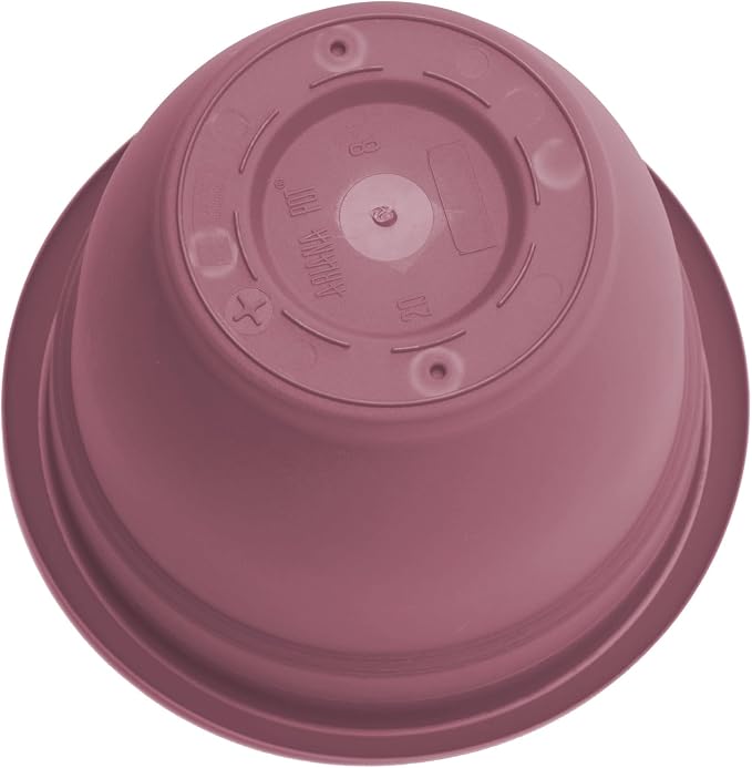 Bloem Ariana 16" Plastic Self-Watering Planter, Dusty Rose, 2-Pack | Self-watering disk at the bottom of each pot that acts as a water wick and reservoir for optimal plant health