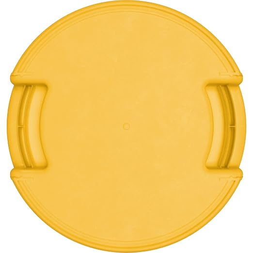 SPARTA Bronco Waste Container Trash Container, Round Trash Bin for Disposal, 10 Gallons, Yellow, (Pack of 6)