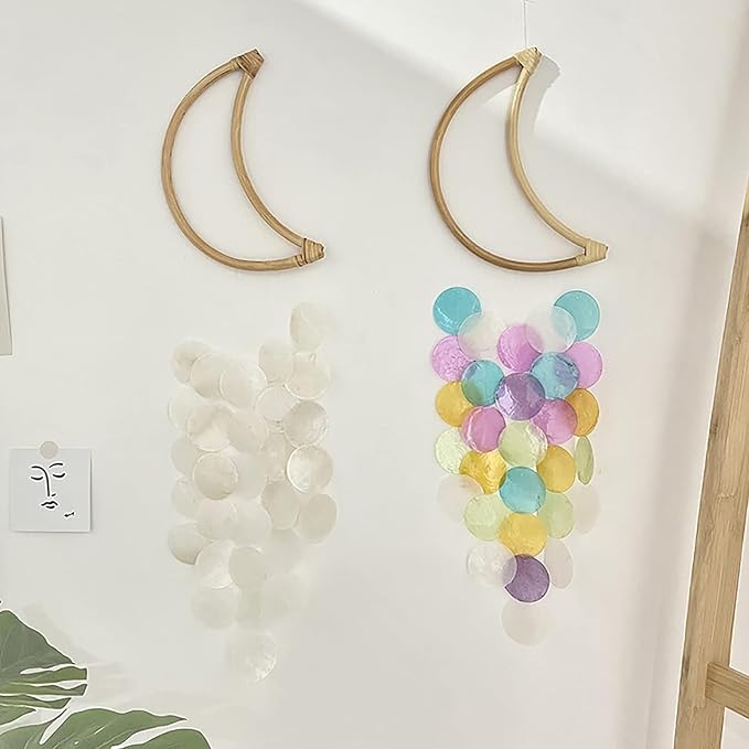 WaigN Wind Chime Circles, DIY Wind Chimes Long Lasting House Garden Wind Chime Parts Transparent Top Circles of Wind Chime or Frames of Round Wind Chimes Patio Wind Chime Ring, Outdoor Décor
