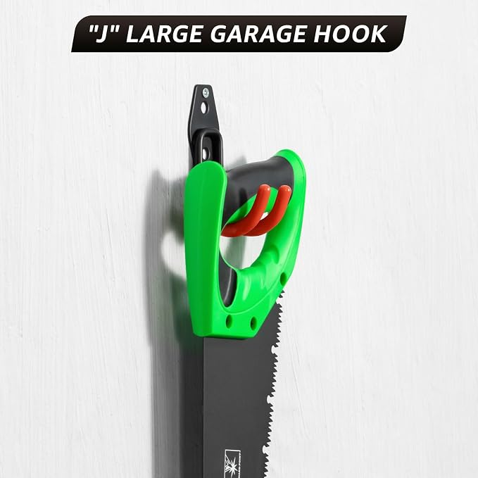 Heavy Duty Garage Hooks for Storage & Hanging Items, 40-Pack | for Hanging Bikes, Hoses, Ladders, Ropes, Garden Tools; for Garage, Warehouse, Yard, Shed
