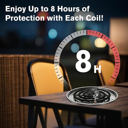 24 Extra Strength Mosquito Repellent Coils with 1 Metal Holder & 6 Stands, Citronella Incense Mosquito Coils Outdoor Patio Yard Camping Use, Long Lasting 6-8 Hrs Plant-Based Mosquito Coil Incense