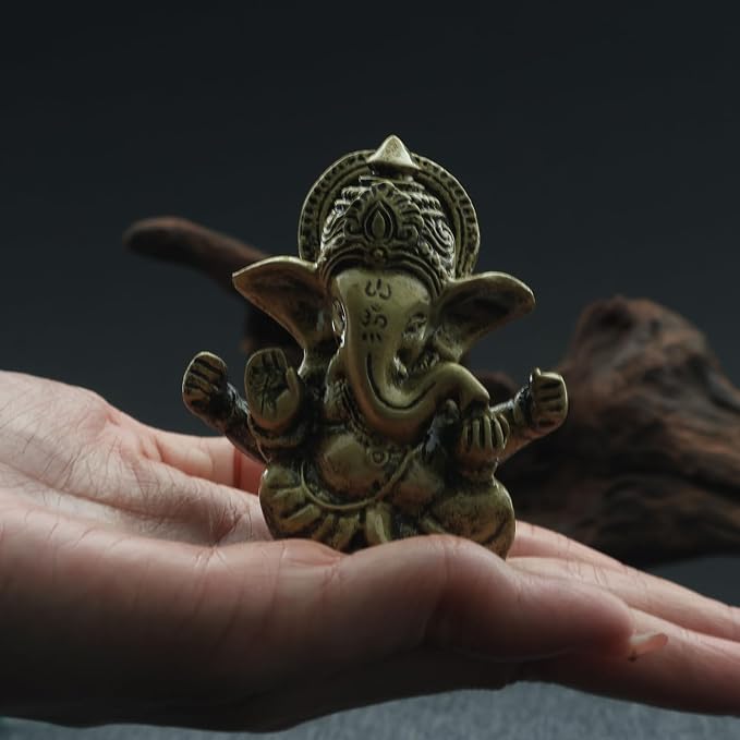 Lord Ganesha Buddha Statue - Elephant God Sculptures Ganesh Figurines | Man-Made Stone Home Garden Buddha Decoration Statues