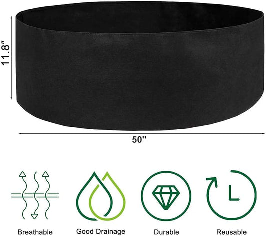 Feitore 2 Pack 100 Gallon Fabric Raised Garden Planting Beds, Heavy Duty Round Plant Grow Bags Breathable Non-Woven Planting Container for Vegetables Flower Herbs and Plants, Gardening Outdoor