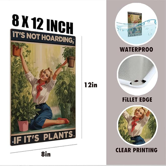 mmiishe Metal Signs Vintage garden decor for outside gardening Gifts for Women Gardeners Rustic Wall Decor Wall Art for Home Gate Garden Restaurants Cafes Club Patio Porch plant Metal Tin Sign