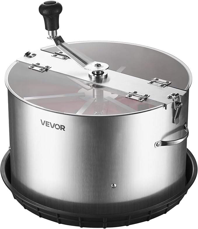 VEVOR Manual Bud Leaf Trimmer, 16 in Reaper Bowl Bud Trimmer with Stainless Steel Blades, Visual Cutting, Wet & Dry Hydroponic Cutting Machine with Tray, Twisted Spin Cut for Plant Buds Flowers