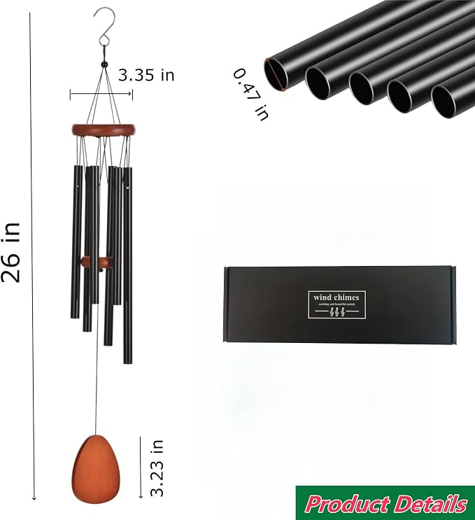 Grandma Gifts for Mothers Day, House Warming Gift New Home, Memorial Wind Chimes for Outside, Garden Windchimes Outdoors for Patio Porch Yard Decor