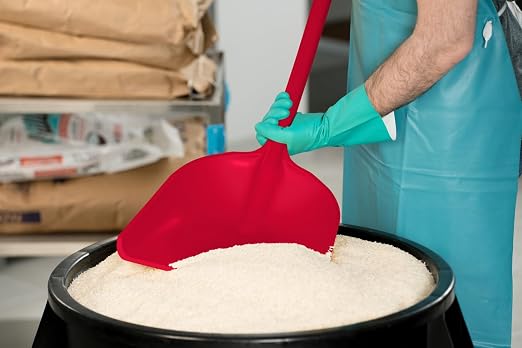SPARTA 41076EC05 Plastic Sanitary Shovel, Food Safe Plastic Shovel For Commerical Kitchens, 11 Inches, Red