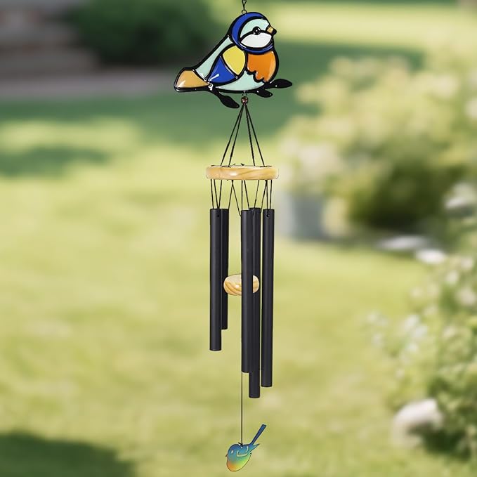 Wind Chimes for Outside Metal Aluminum 41.7" Inches Wind Chime with Brid Outdoor Decor Large Unique Chimes for Outside Festivals/Birthday for Mom Dad Grandma Home Garden Patio Decor