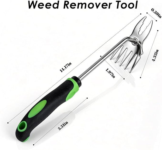 Ocean Pearl Weed Puller Tool, Weed Puller Hand Weeding Tool, Weeder Tool, Weed Remover Tool for Garden Tools & Gardening Hand Tools, Manual Dandelion Root Remover, Ergonomic Handle for Lawn Yard