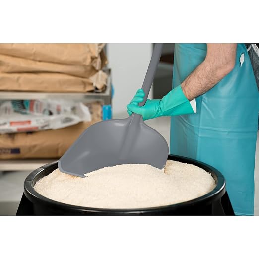 SPARTA 41076EC23 Plastic Sanitary Shovel, Food Safe Plastic Shovel For Commerical Kitchens, 11 Inches, Gray, (Pack of 3)