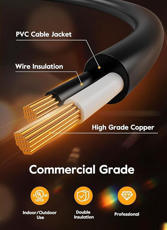 Brightown Outdoor String Lights, 50FT 15 Bulbs Shatterproof Patio Lights, IP65 Waterproof Dimmable Hanging Connectable LED Outdoor Lights for Backyard, Bistro, Porch, Deck, Balcony