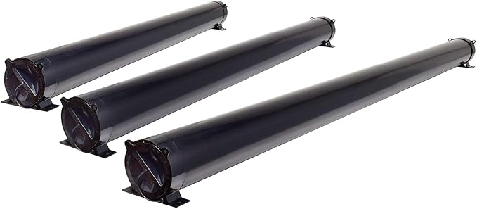 Valterra A04-5094BK RV Adjustable EZ Hose Carrier with Lockable Door Cap, Black