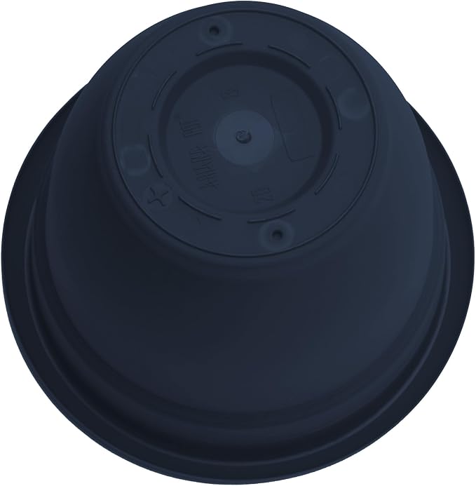 Bloem Ariana 12" Plastic Self-Watering Planter, Navy, 2-Pack | Self-watering disk at the bottom of each pot that acts as a water wick and reservoir for optimal plant health