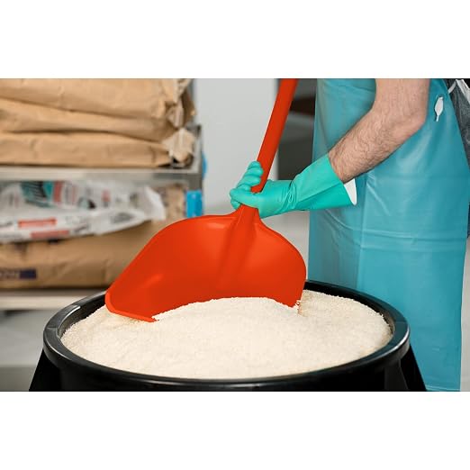 SPARTA 41076EC24 Plastic Sanitary Shovel, Food Safe Plastic Shovel For Commerical Kitchens, 11 Inches, Orange, (Pack of 3)