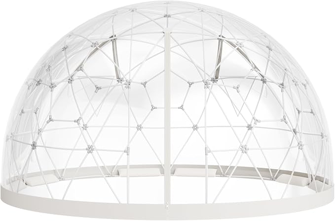 VEVOR Garden Dome Tent, 15 x 9.5 ft Clear Bubble Tent House for 12-14 Person, Waterproof PVC Geodesic Dome Greenhouse with Ventilated Window, Outdoor Igloo Tents for Patio Backyard Party Camping