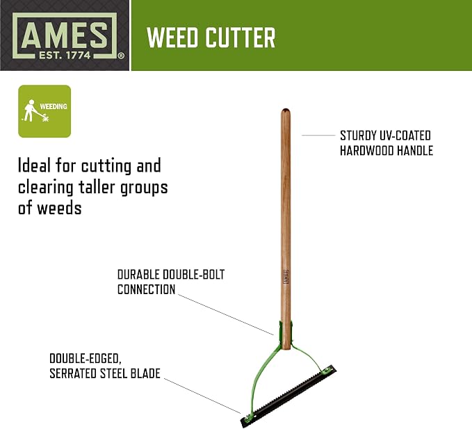 AMES 3-pc. Weeding Kit with Action Hoe, 2-Prong Hoe, and Weed Cutter