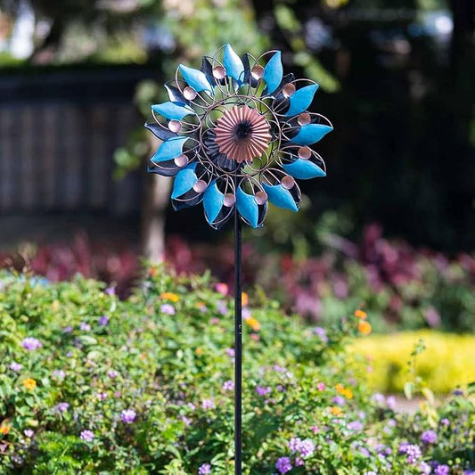 Stargarden Metal Wind Spinner, 13.7" Dia Outdoor Wind Spinners | Kinetic Garden Art & Outdoor Decoration for Yard