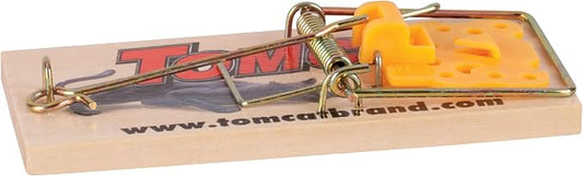 Tomcat Mouse Traps (Wooden), 4 Pack | Disposable Non-Chemical Mouse Trap for Homes, Garages and Basements