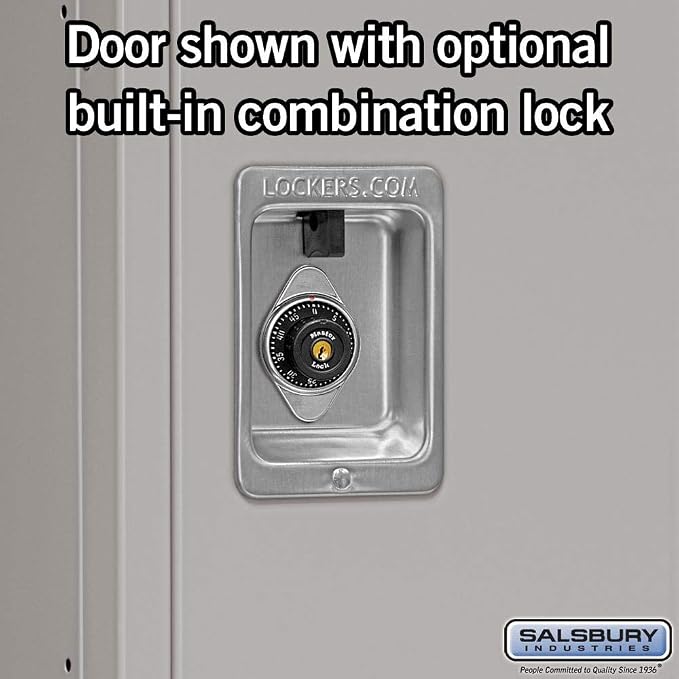 Salsbury Industries 62352GY-U Unassembled Standard Metal Locker with Double Tier,Grey