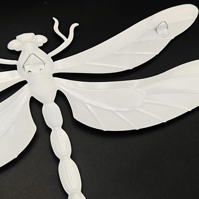 Metal Dragonfly Wall Decor, 4 Pack 13 inch Metal Dragonflies Wall Hanging Sculpture Decorations for Outdoor, Yard Patio Fence Garden Outside Decor
