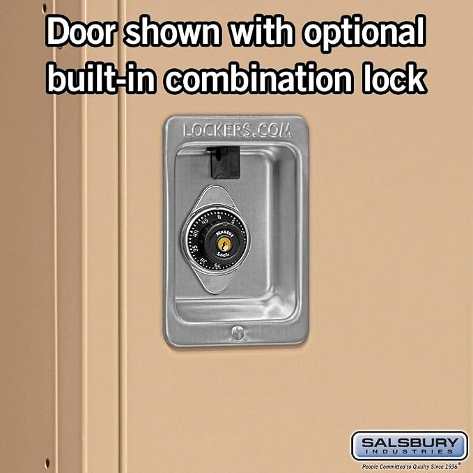 Salsbury Industries 62352TN-U Double Tier 36-Inch Wide 5-Feet High 12-Inch Deep Unassembled Standard Metal Locker, Tan Brown