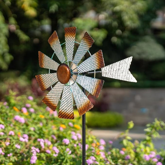 Viveta Metal Wind Spinners, Garden Wind Sculptures & Spinners | Kinetic Wind Spinner for Outdoor Patio Yard Decor