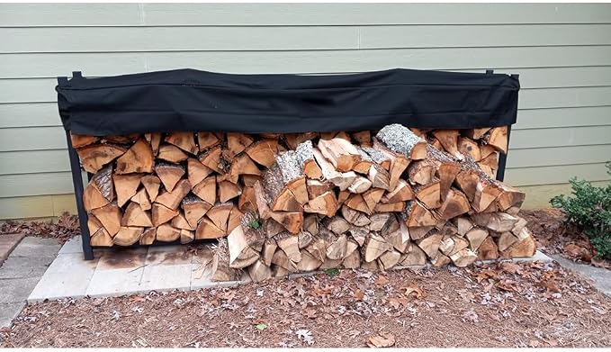 Firewood Rack Top Cover Waterproof Replacement for 10 foot | Firewood Log Heavy Duty Storage Log Rack Covers (Not The Full Cover)