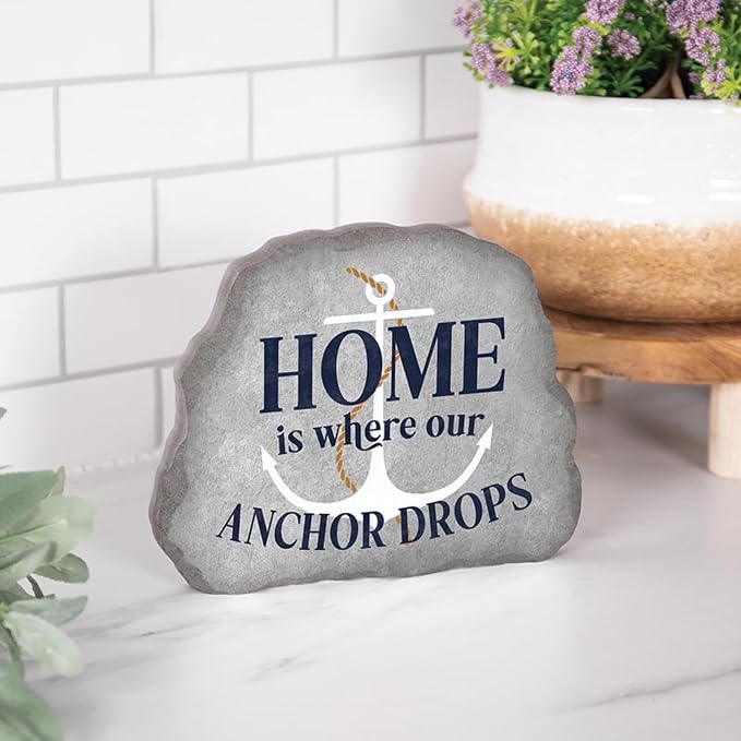 P. Graham Dunn Wood Tabletop Shape Decor - 7" x 5.5" - Beach Is My Happy Place