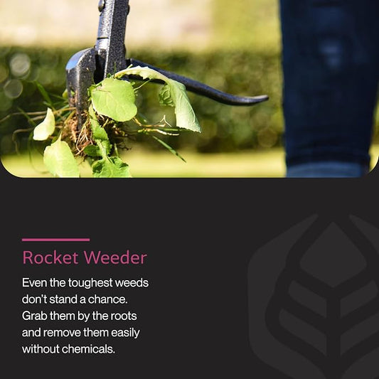 Yard Butler IRKT-1000 Rocket Weeder - Stand-Up Weeder for Lawn Care - Ergonomic & Easy to Use - Power-Coated Steel Construction - Rust-Resistant - Eco-Friendly - Comfortable Length & Long Handle